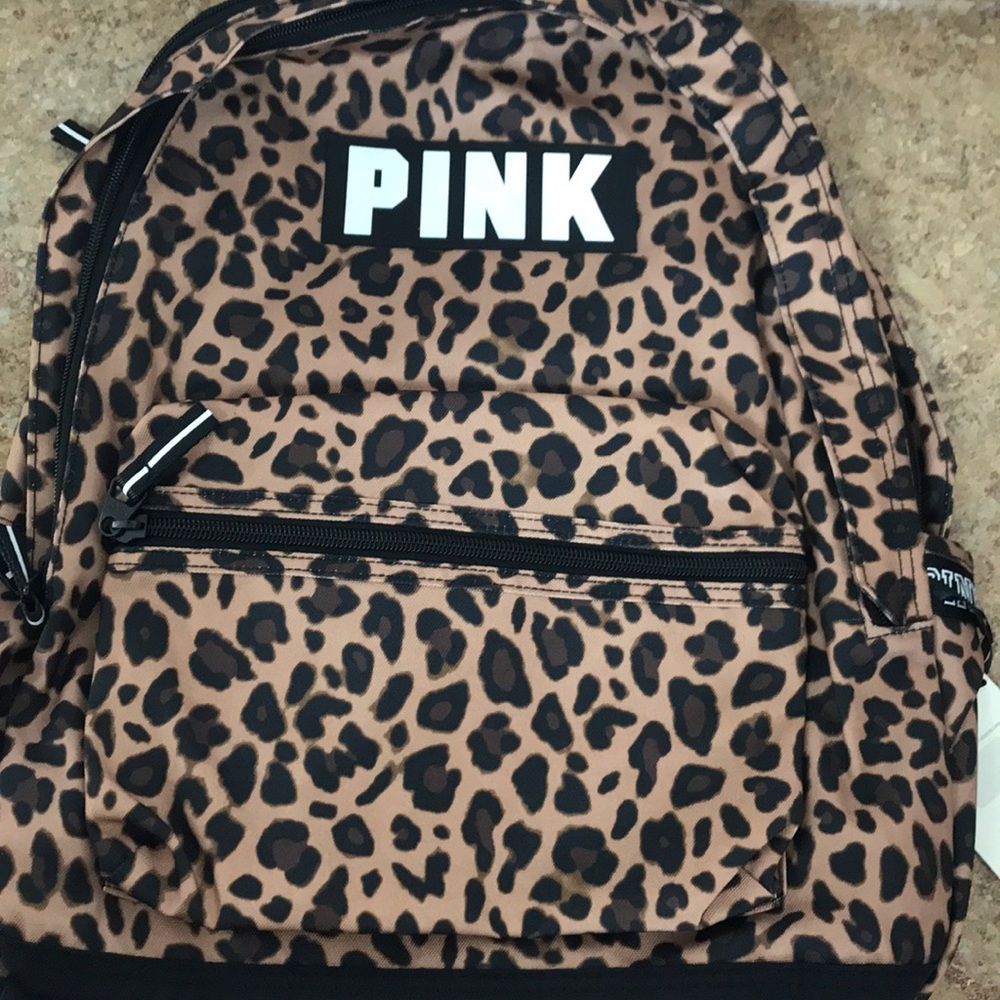 Vs pink leopard backpack